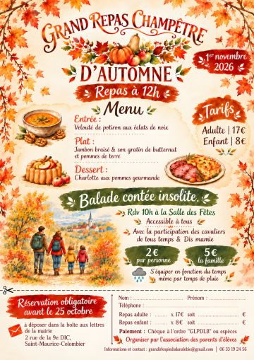 Balade contée & Grand repas Champêtre d'automne