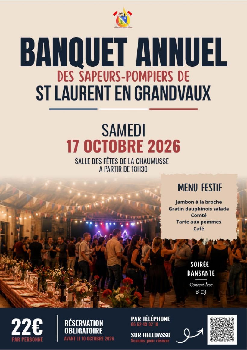 Banquet annuel des sapeurs-pompiers