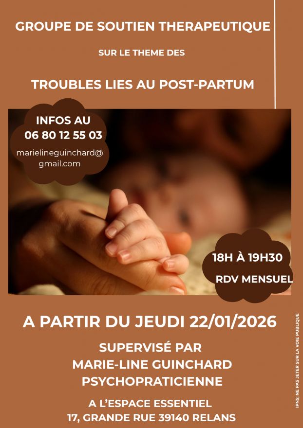 Groupe de soutien : troubles liés au post-partum