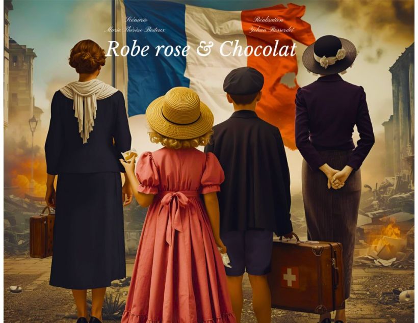 Robe rose et chocolat
