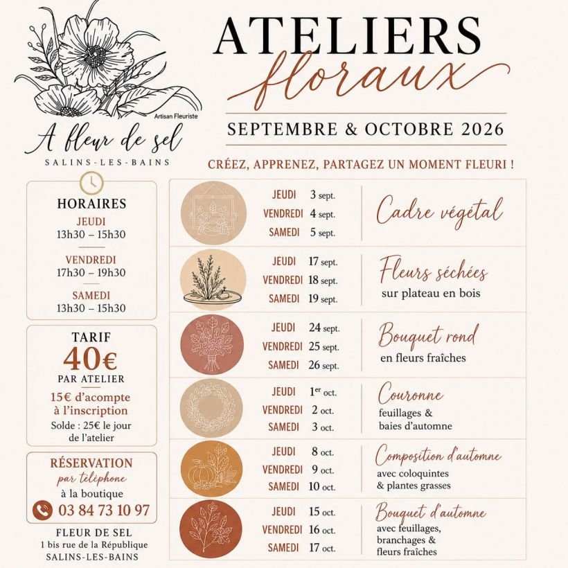 Atelier art floral : Bouquet d'automne