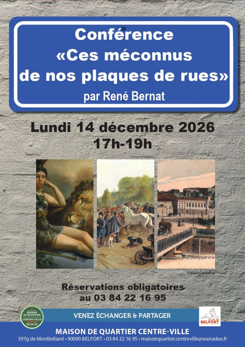Conférence : Ces méconnus de nos plaques de rues