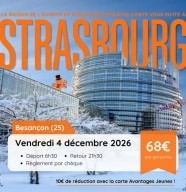 Sortie à Strasbourg : Parlement européen et marché de Noël