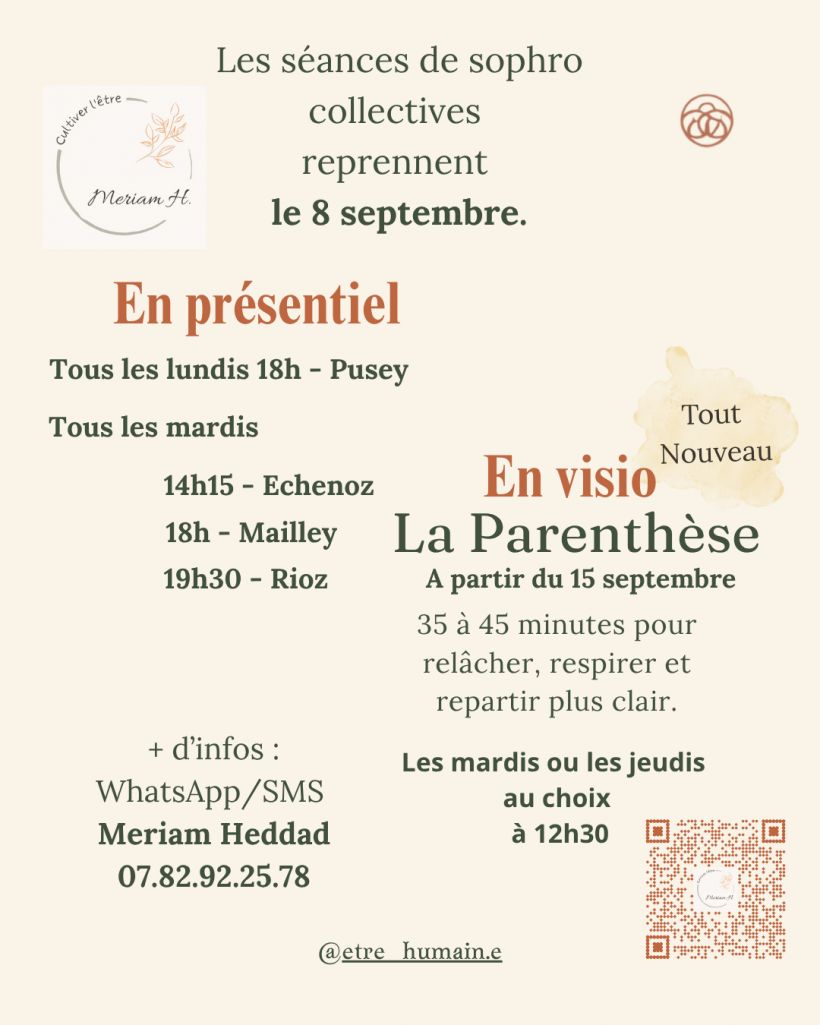 Séances de sophrologie