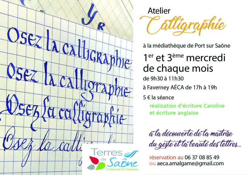 Atelier calligraphie, la belle écriture
