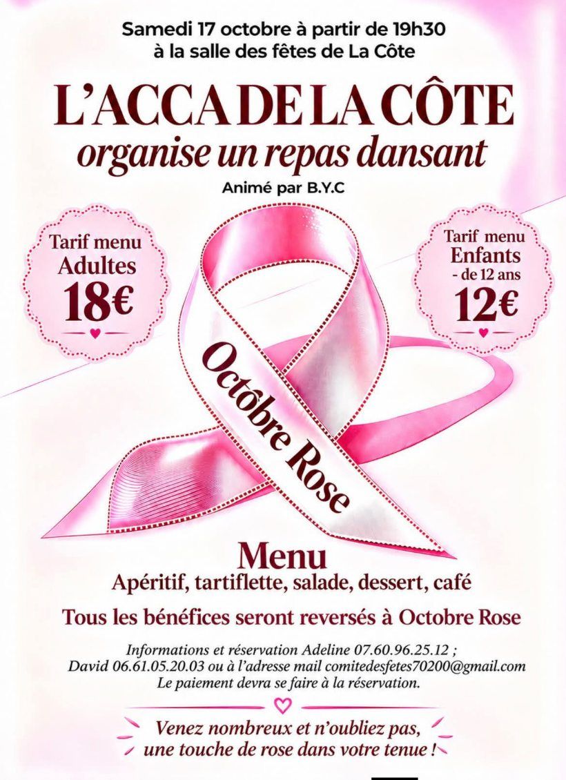 Octobre Rose - Repas dansant