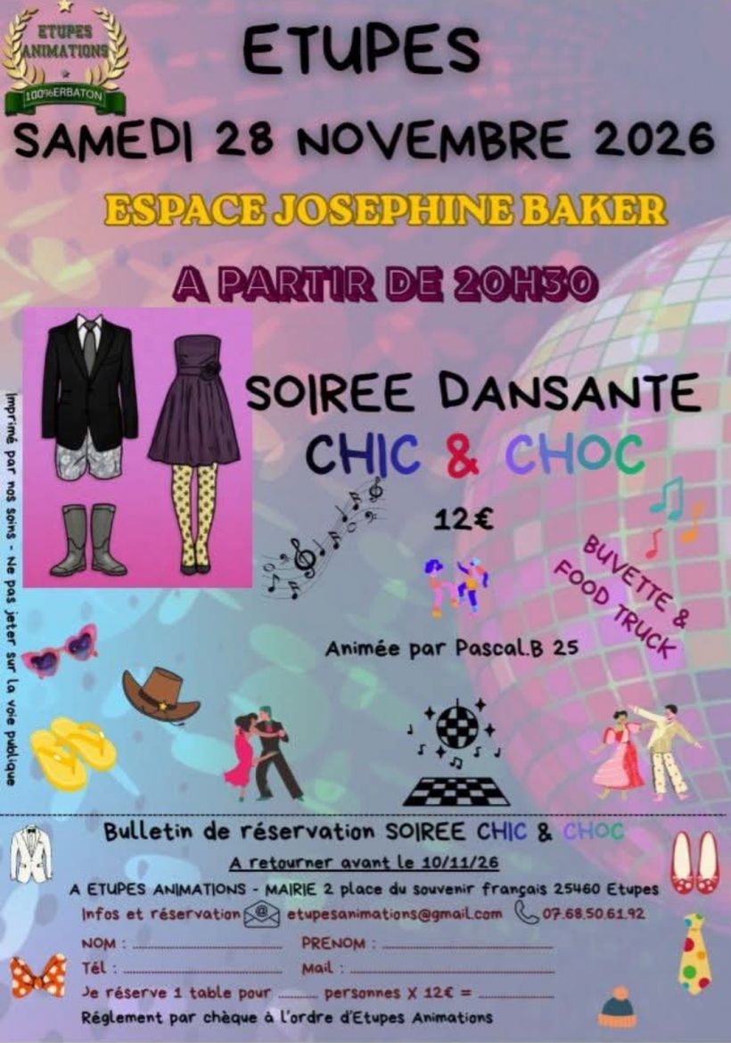 SOIRÉE DANSANTE CHIC ET CHOC