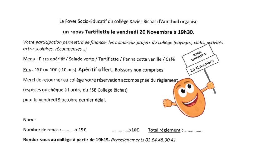 Soirée tartiflette
