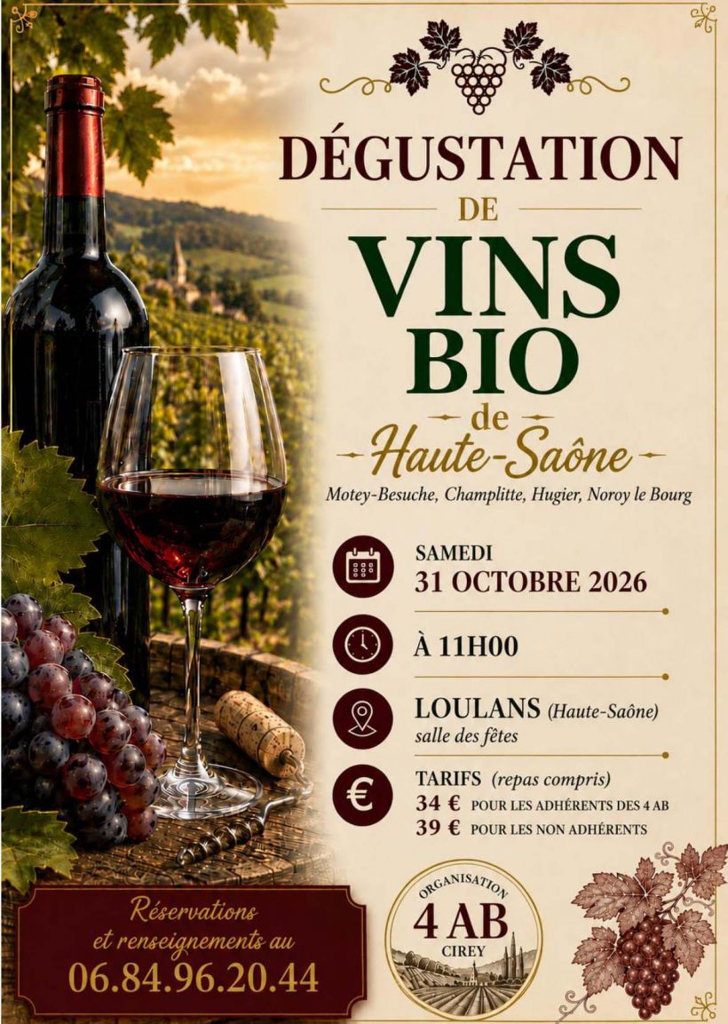 Dégustation de vins bio
