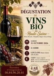 Dégustation de vins bio