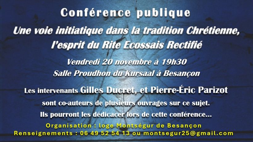 Conférence sur le Rite Ecossais Rectifié