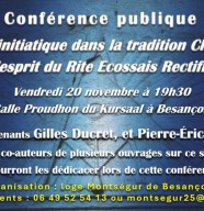 Conférence sur le Rite Ecossais Rectifié
