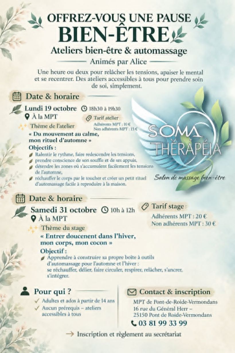 Atelier bien-être et automassage