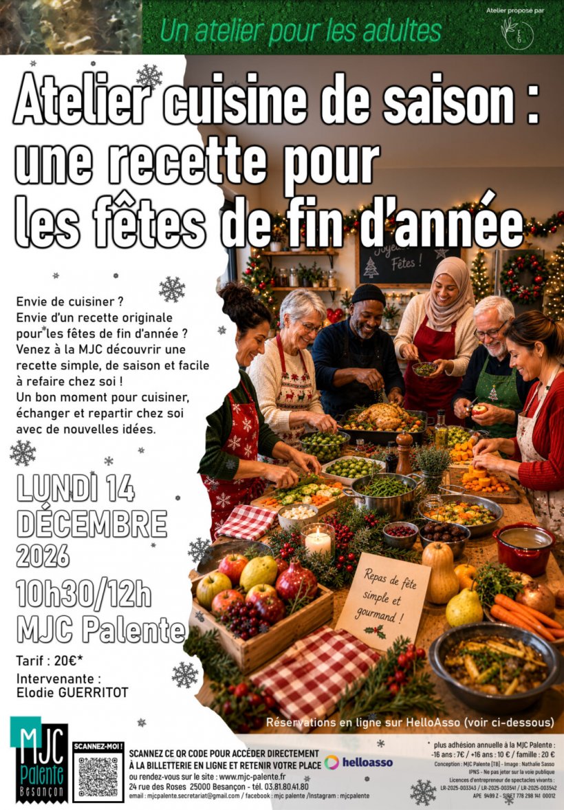 Atelier de cuisine pour les fêtes