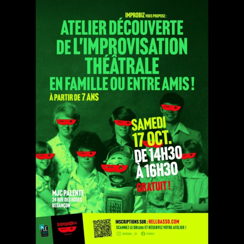 Atelier de découverte du théâtre d'improvisation
