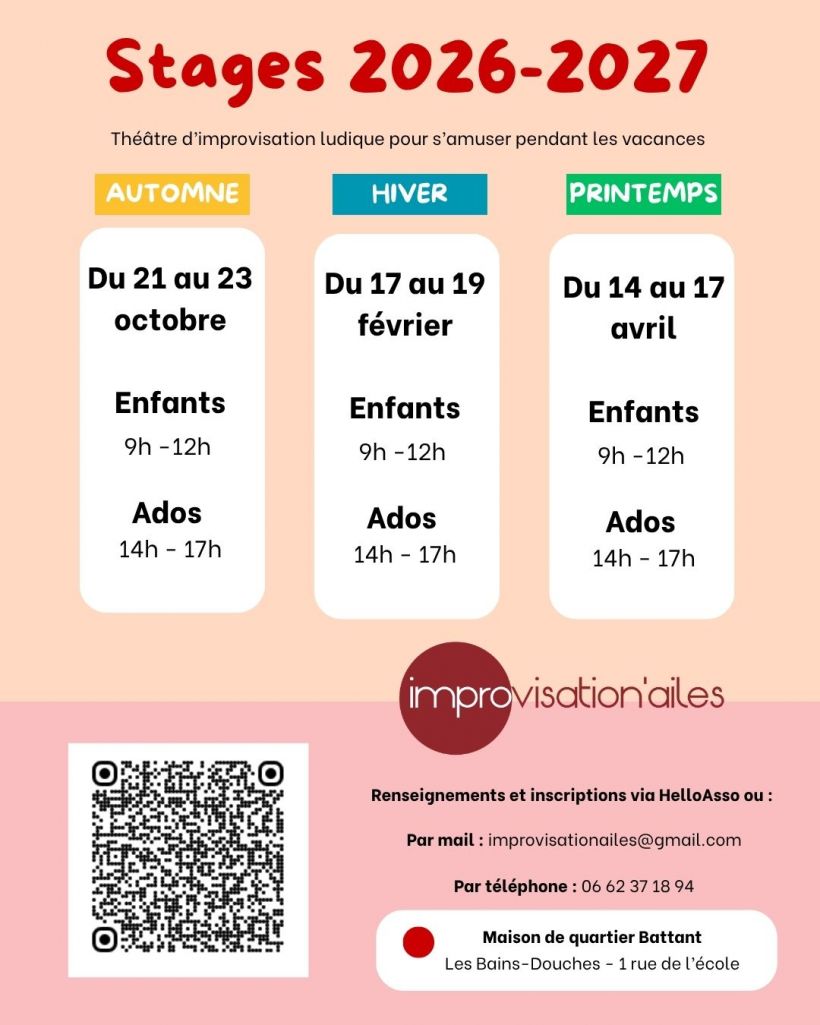 Stage de théâtre d'improvisation