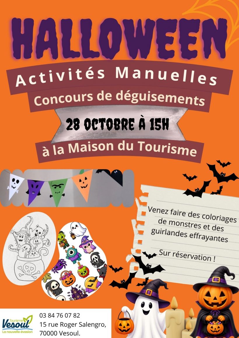 Halloween - Activités manuelles, concours de déguisements