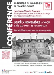 Conférence : La Gestapo en Bourgogne Franche-Comté