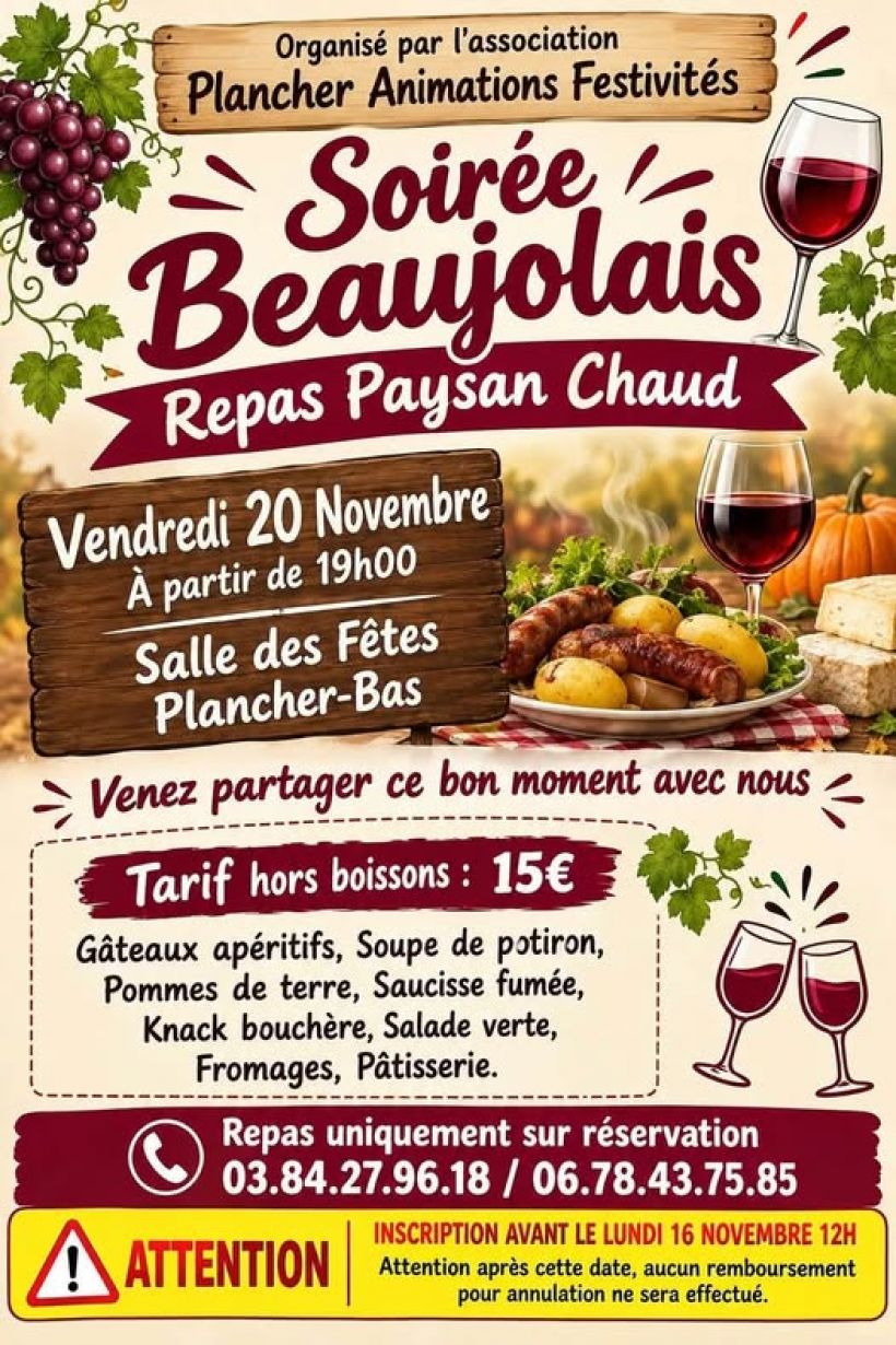 Soirée Beaujolais Nouveau