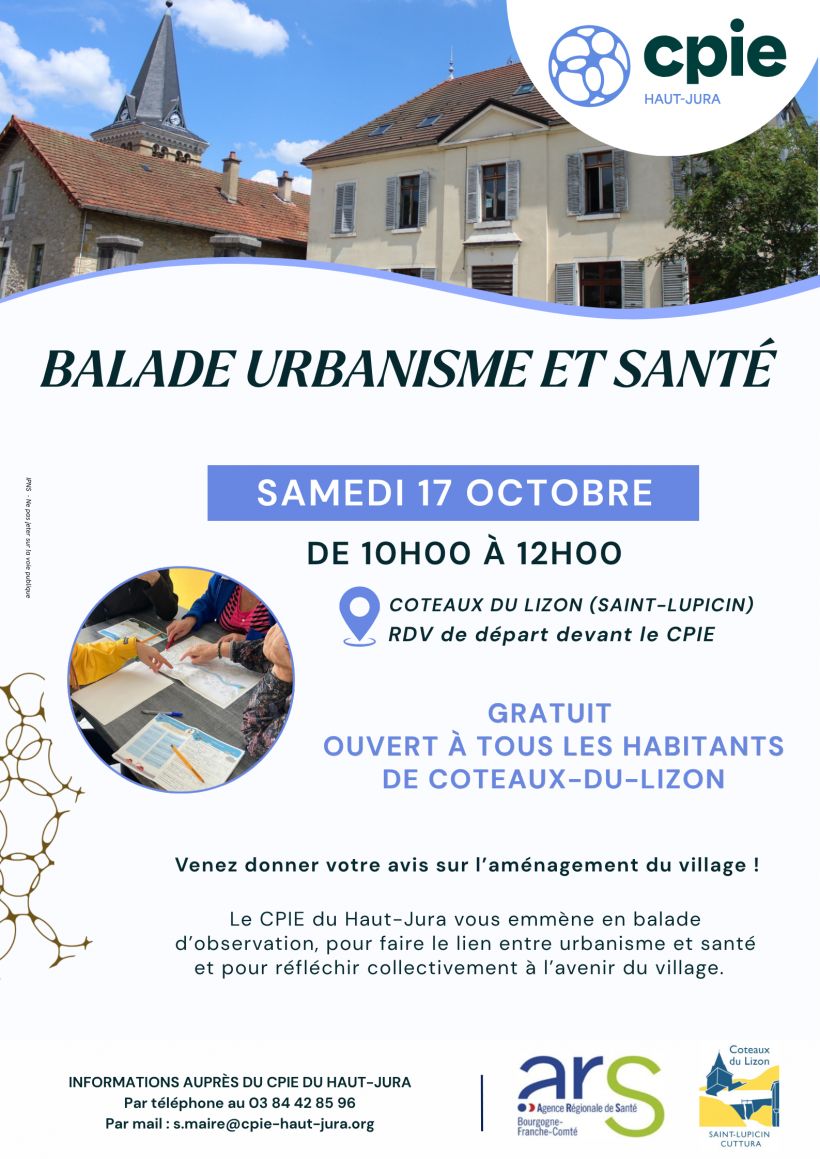 Balade urbanisme et santé - Discutons de l'avenir de Coteaux du Lizon !