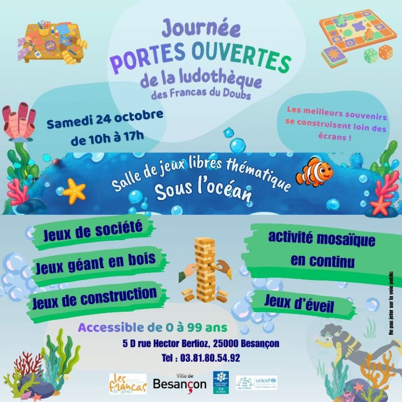 Portes ouvertes de la ludothèque des Francas du Doubs