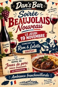 Soirée beaujolais nouveau et concert