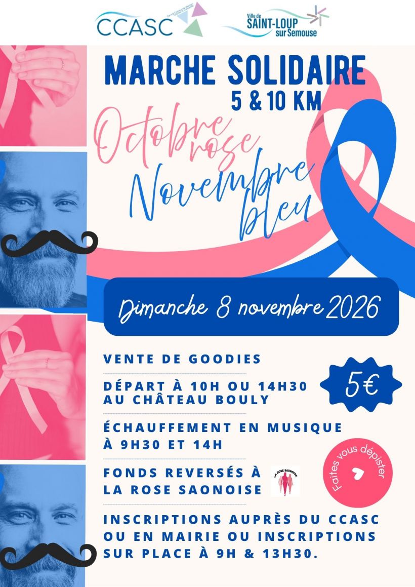 Marche solidaire Octobre rose et novembre bleu