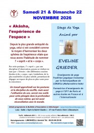 STAGE DE YOGA "AKASHA : L'expérience de l'espace"