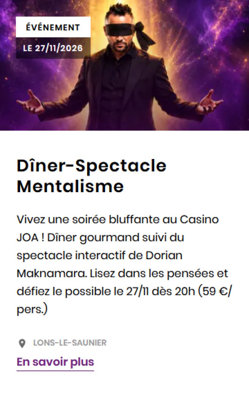 Dîner spectacle mentalisme