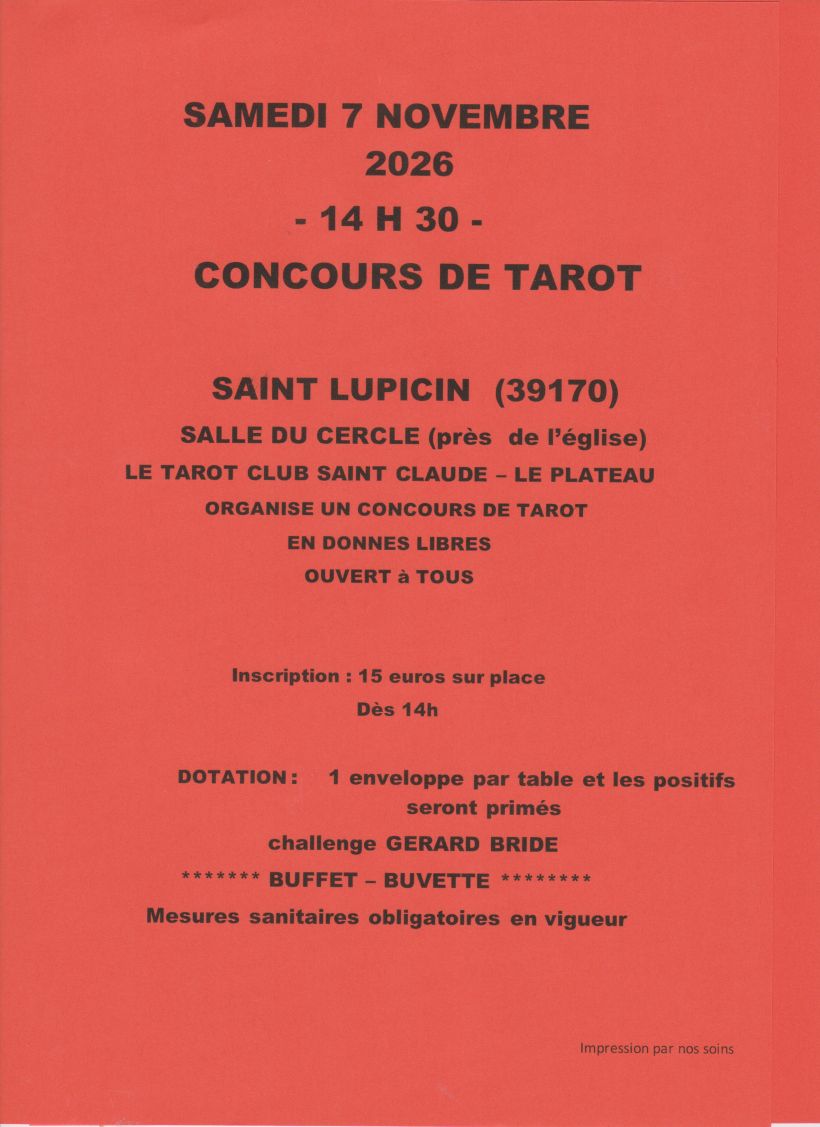 CONCOURS DE TAROT