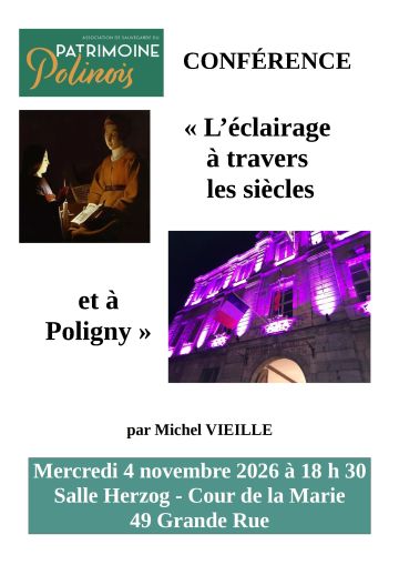 Conférence : l'éclairage à travers les siècles et à Poligny