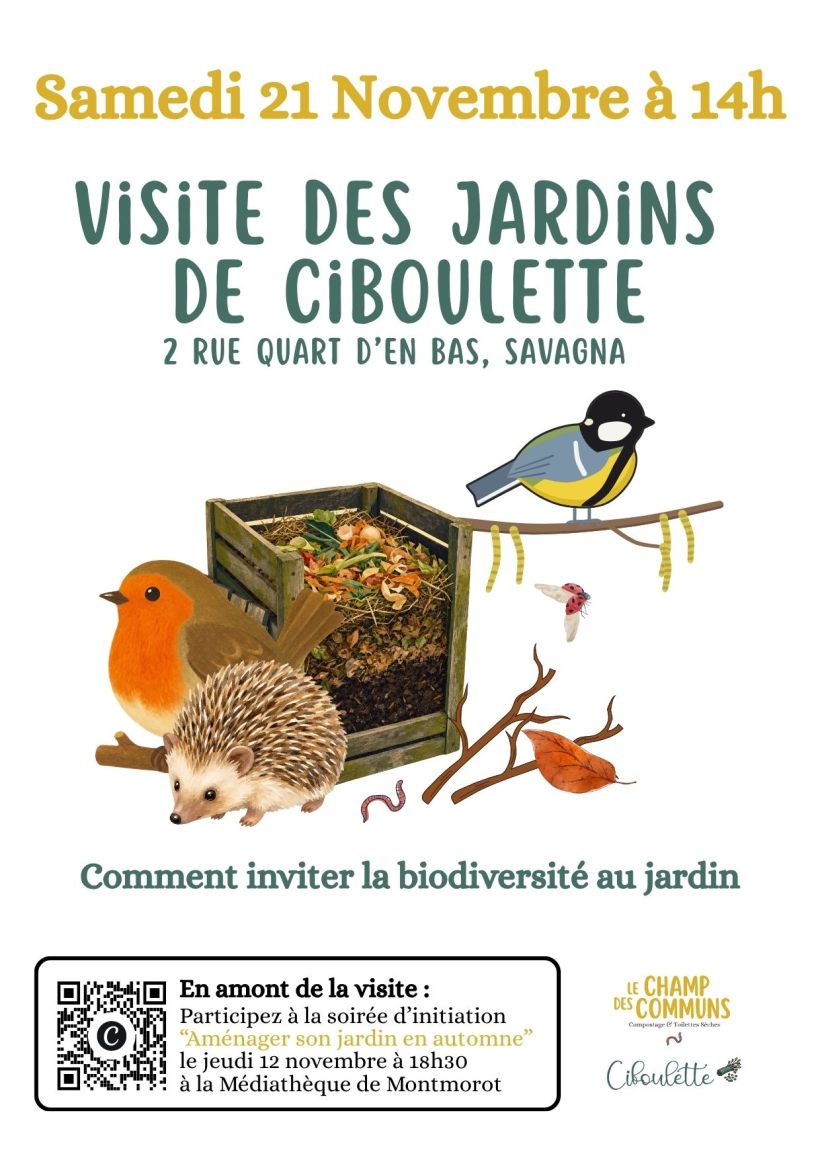Visite des jardins de Ciboulette - Accueillir la biodiversité