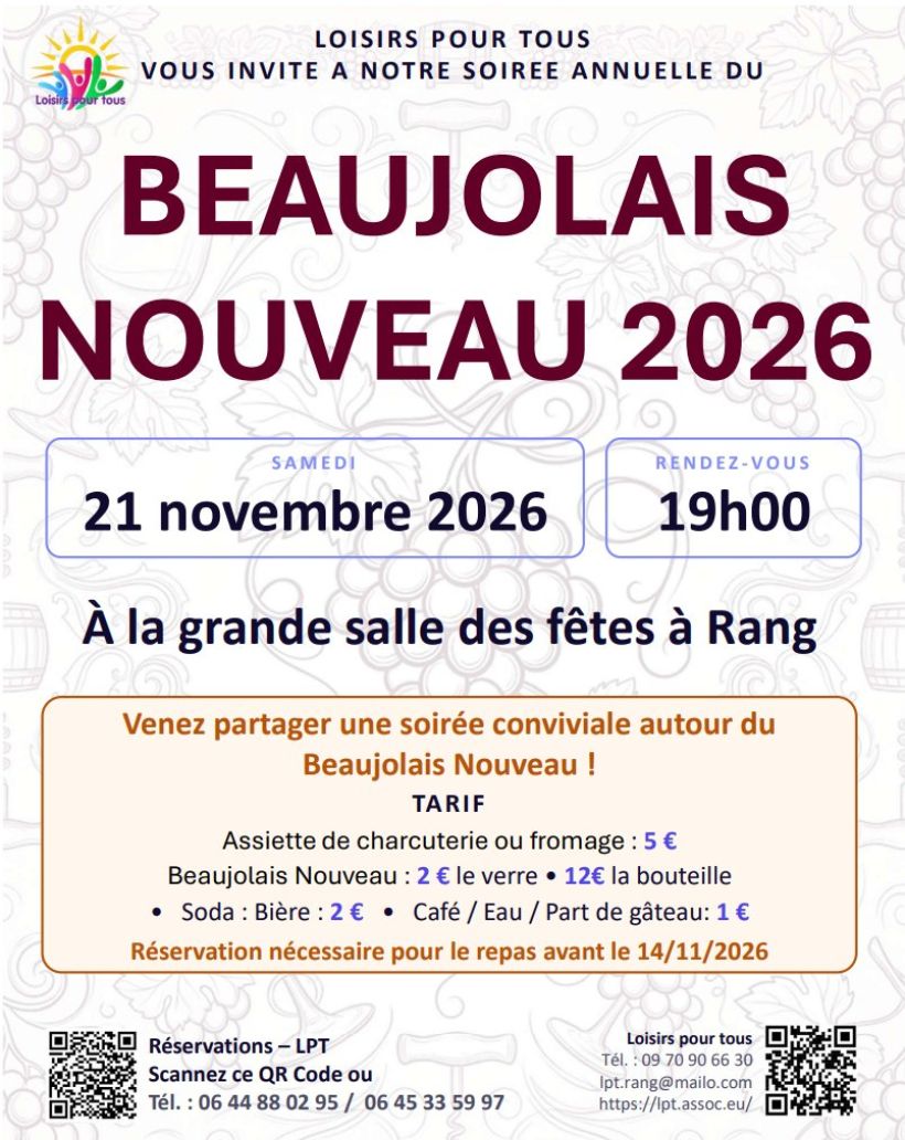 Soirée Beaujolais Nouveau