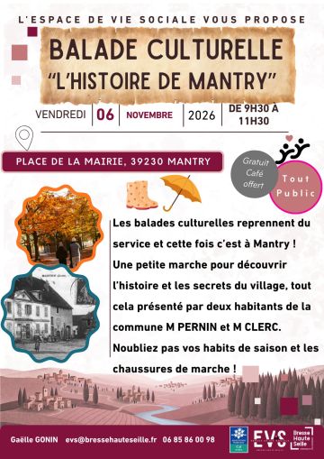 Balade culturelle : L'HISTOIRE DE MANTRY